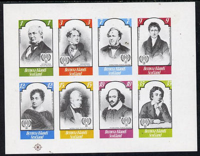 Bernera 1979 Int Year of the Child - Writers (Shelley, Byron, Scott, Shakespeare, Keats etc) imperf,set of 8 values (1p to 35p) unmounted mint