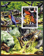 Somalia 2002 Butterflies, Orchids & Fungi #1 imperf m/sheet with Scout Logo & various animals in background, unmounted mint