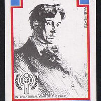 Bernera 1979 Int Year of the Child - Writers (W B Yeats) imperf souvenir sheet (£1 value) unmounted mint