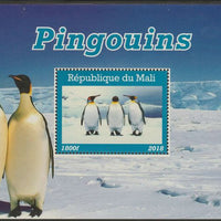 Mali 2018 Penguins perf souvenir sheet unmounted mint. Note this item is privately produced and is offered purely on its thematic appeal.