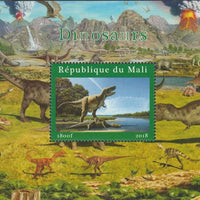 Mali 2018 Dinosaurs #2 perf souvenir sheet unmounted mint. Note this item is privately produced and is offered purely on its thematic appeal.
