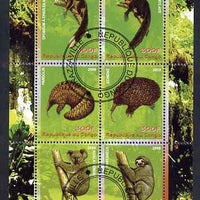 Congo 2009 Mammals perf sheetlet containing 6 values fine cto used