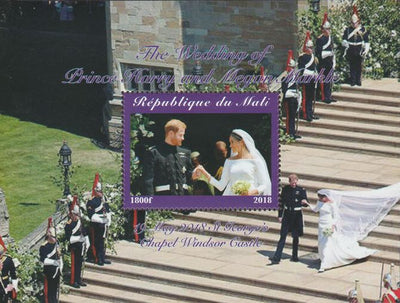 Mali 2018 Royal Wedding - Harry & Meghan perf souvenir sheet unmounted mint. Note this item is privately produced and is offered purely on its thematic appeal.