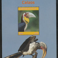 Mali 2018 Hornbills perf souvenir sheet unmounted mint. Note this item is privately produced and is offered purely on its thematic appeal.