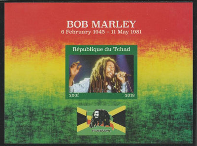 Chad 2018 Bob Marley imperf souvenir sheet unmounted mint. Note this item is privately produced and is offered purely on its thematic appeal.