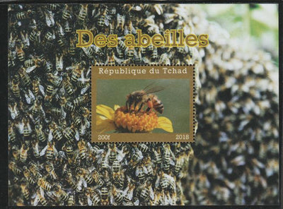 Chad 2018 Bees perf souvenir sheet unmounted mint. Note this item is privately produced and is offered purely on its thematic appeal.