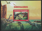 Madagascar 2018 Dinosaurs perf souvenir sheet unmounted mint. Note this item is privately produced and is offered purely on its thematic appeal.