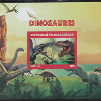 Madagascar 2018 Dinosaurs imperf souvenir sheet unmounted mint. Note this item is privately produced and is offered purely on its thematic appeal.