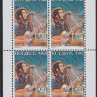 Chad 1996 Bob Marley perf sheetlet containing 4 values unmounted mint