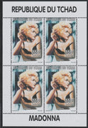 Chad 1996 Madonna perf sheetlet containing 4 values unmounted mint