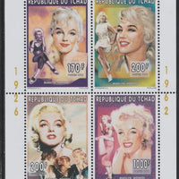 Chad 1996 Marilyn Monroe perf sheetlet containing 4 values unmounted mint