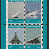 Madagascar 2019 Concorde perf sheetlet containing 4 values unmounted mint. Note this item is privately produced and is offered purely on its thematic appeal, it has no postal validity