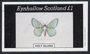 Eynhallow 1982 Butterflies (Large Emerald) imperf souvenir sheet (£1 value) unmounted mint