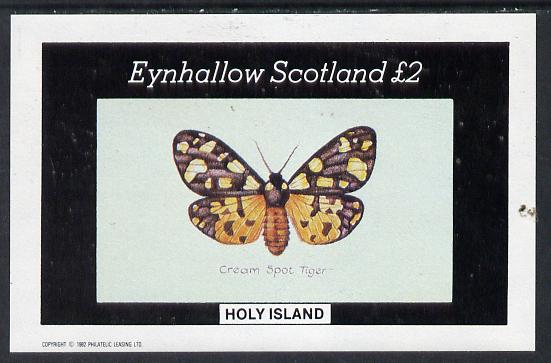 Eynhallow 1982 Butterflies (Cream Spot Tiger) imperf deluxe sheet (£2 value) unmounted mint