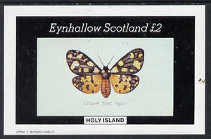 Eynhallow 1982 Butterflies (Cream Spot Tiger) imperf deluxe sheet (£2 value) unmounted mint