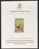 Libya 1981 Peoples Declaration 50dh imperf mounted on Format International Proof Card, as SG1064