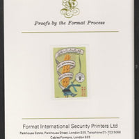Libya 1981 World Food Day 45dh imperf mounted on Format International Proof Card, as SG1100