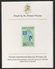 Libya 1981 International Year of the Disabled 20dh imperf mounted on Format International Proof Card, as SG1068