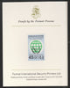 Libya 1981 International Year of the Disabled 45dh imperf mounted on Format International Proof Card, as SG1069