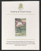 Libya 1982 Birds - Greater Flamingo 15dh imperf mounted on Format International Proof Card, as SG1193