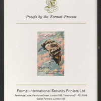 Libya 1982 Birds - Egyptian Vulture 25dh imperf mounted on Format International Proof Card, as SG1197