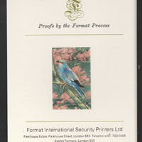Libya 1982 Birds - European Roller45dh imperf mounted on Format International Proof Card, as SG1201