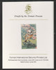 Libya 1982 Birds - Barbary Partridge 95dh imperf mounted on Format International Proof Card, as SG1202