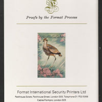 Libya 1982 Birds - Cream Coloured Courser 95dh imperf mounted on Format International Proof Card, as SG1204