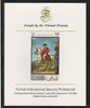 Ras Al Khaima 1969 Napoleon by Antoine-Jean Gros 1.75R,imperf mounted on Format International proof card, as Mi 322B