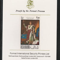Ras Al Khaima 1969 Napoleon by Simon Gerard.3.75R,imperf mounted on Format International proof card, as Mi 324B