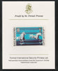 Ras Al Khaima 1972 Horses 10Dh,imperf mounted on Format International proof card, as Mi 656B