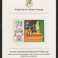 Ras Al Khaima 1969 Scenes from Operas 2R Abduction of the Seraglio by Mozart,imperf mounted on Format International proof card, as Mi 284B