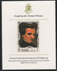Ras Al Khaima 1969 Paintings of Composers - Berlioz 50D imperf mounted on Format International proof card, as Mi 277B