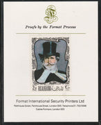 Ras Al Khaima 1969 Paintings of Composers - Verdi 2.5R imperf mounted on Format International proof card, as Mi 280B