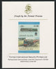 Davaar Island 1983 Locomotives #2 Duke of Gloucester 4-6-2 loco £1 imperf se-tenant pair mounted on Format International proof card