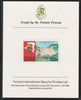 Zaire 1979 River Expedition 25k Inzia Falls imperf mounted on Format International proof card as SG 958
