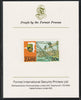 Zaire 1979 River Expedition 50k Fishermen imperf mounted on Format International proof card as SG 959