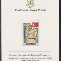 Ajman 1971 World Scouts - Turkey 1Dh imperf mounted on Format International proof card as Mi 904B