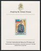 Ajman 1971 World Scouts - Liechtenstein 2Dh imperf mounted on Format International proof card as Mi 905B