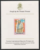 Ajman 1971 World Scouts - Finland 5Dh imperf mounted on Format International proof card as Mi 907B