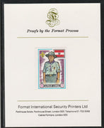 Ajman 1971 World Scouts - Austria 12Dh imperf mounted on Format International proof card as Mi 910B