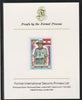 Ajman 1971 World Scouts - Great Britain 1R imperf mounted on Format International proof card as Mi 920B