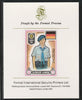 Ajman 1971 World Scouts - Germany 2R imperf mounted on Format International proof card as Mi 923B