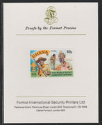 Ghana 1976 World Scout Jamboree 60p Hiking imperf mounted on Format International proof card as SG 757