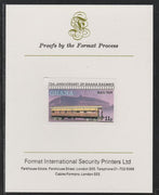 Ghana 1978 Railway Anniversary 11p Mail Van imperf mounted on Format International proof card as SG 868