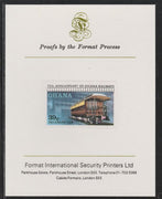 Ghana 1978 Railway Anniversary 39p Pay & Bank Car imperf mounted on Format International proof card as SG 869