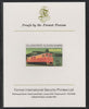 Ghana 1978 Railway Anniversary 1c Diesel-Electric Locomotive imperf mounted on Format International proof card as SG 871