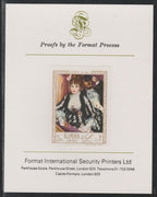 Ajman 1967 Paintings - The Loge by Renoir imperf mounted on Format International proof card as Michel 212B