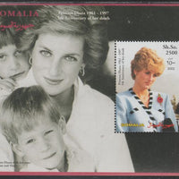 Somalia 2002 Princess Diana 5th Anniversary of Death perf souvenir sheet #7 unmounted mint.. Note this item is privately produced and is offered purely on its thematic appeal