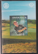 Gagausia Republic 1997 Golf (with Rotary & Lions Logos) perf souvenir sheet unmounted mint.. Note this item is privately produced and is offered purely on its thematic appeal